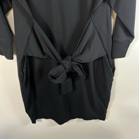 Universal Standard Misa Tie Sweatshirt Dress Crew Neck Black Size XS - Picture 3 of 10